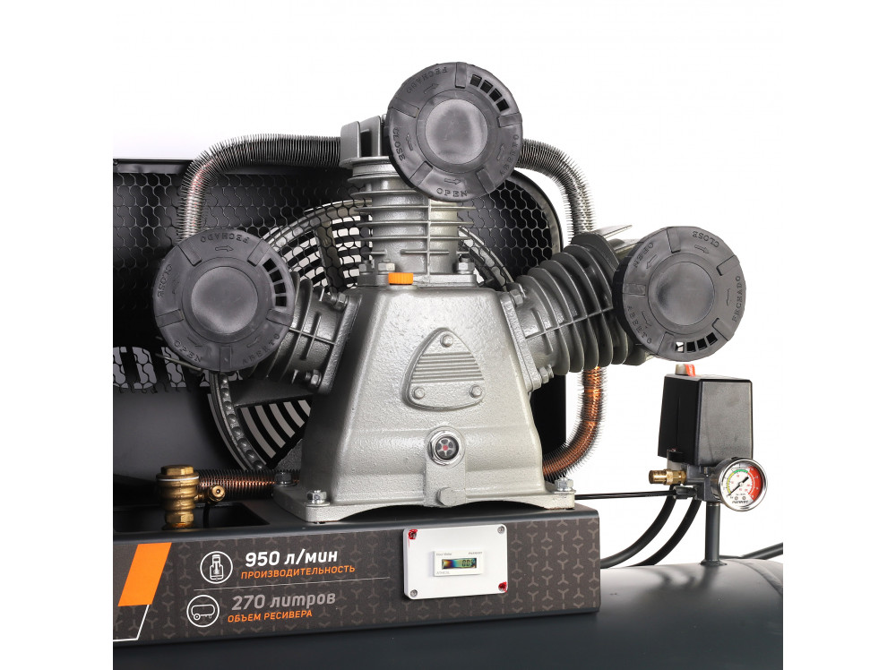 Компрессор поршневой ременной Patriot KRX 950 L270 D Компрессор поршневой ременной Patriot KRX 950 L270 D