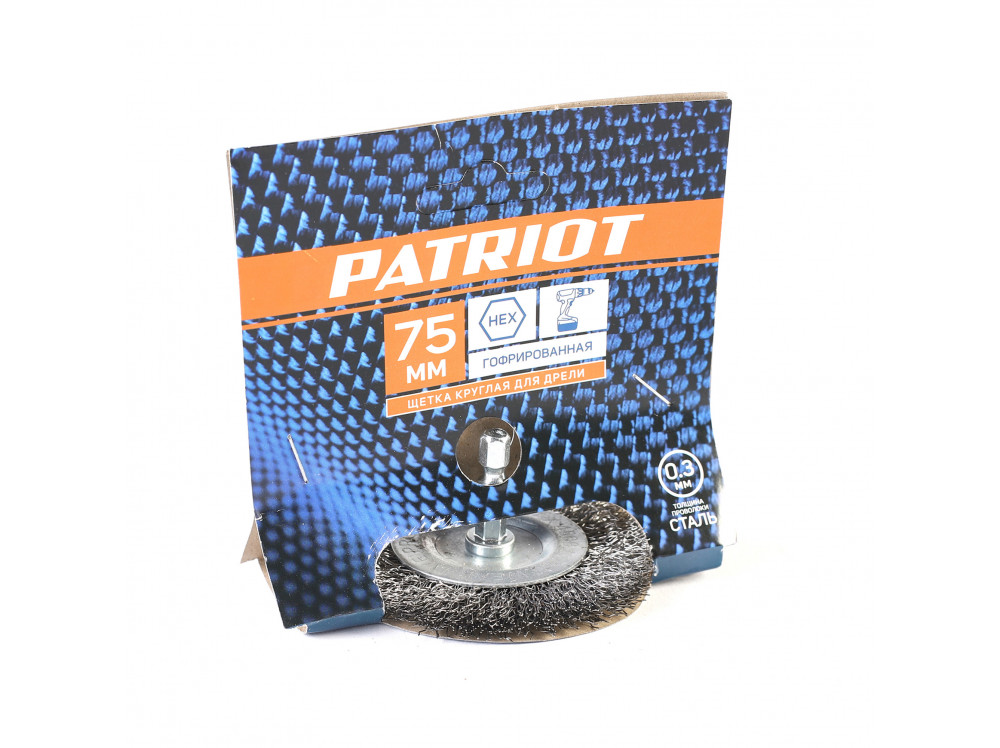 Щетка круглая для дрели (75 мм) Patriot 