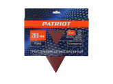 Треугольник шлифовальный на липучке (285мм, Р240, 12 отв) Patriot 