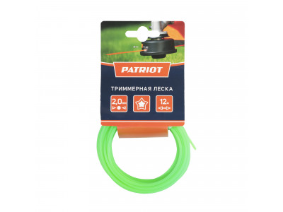 Леска D 2,0 мм L 12 м (звезда, зеленая) Patriot