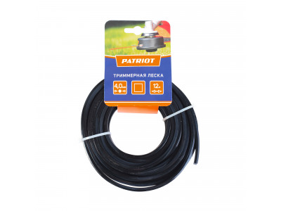 Леска Patriot D 4,0 мм L 12 м (квадрат, черная)