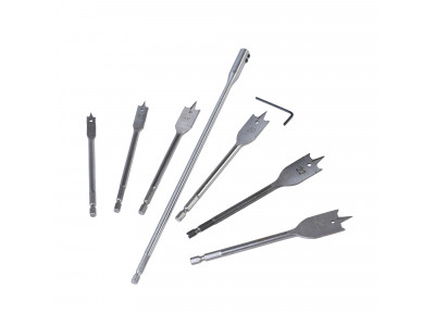 Набор сверел по дереву перовых 10-25 мм, удлиннитель 300 мм Patriot 