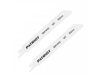 Полотно пильное по металлу для сабельной пилы (152х19х0.92 мм, 14T, 2 шт.) Patriot 