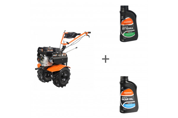 Мотоблок бензиновый Patriot Победа X-Drive + масло G-Motion HD SAE 30 Terra + масло G-Motion Gear 80W-85 в подарок