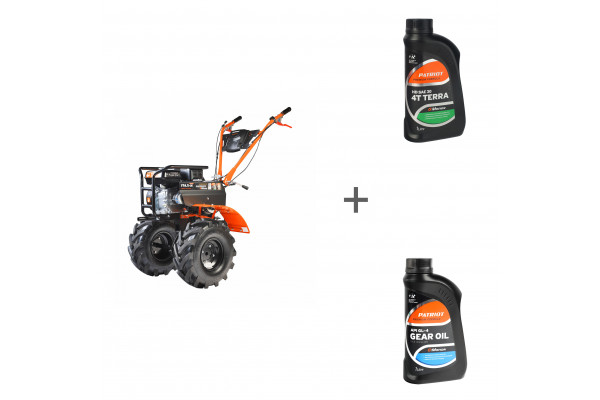 Мотоблок бензиновый Patriot УРАЛ M Extreme + масло G-Motion HD SAE 30 Terra + масло G-Motion Gear 80W-85 в подарок