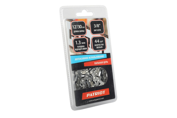 Цепь Patriot 91VS-44E, 3/8" 1.3 мм 44 зв.